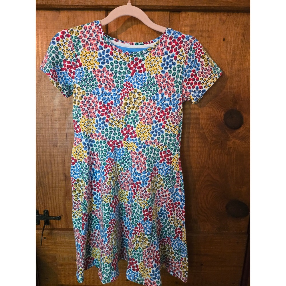 KITE Kids Ladybug Print Organic Cotton Skater Dress Multi Color Size 10-11Y